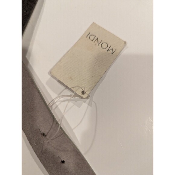 Vintage 80s Deadstock‎ Mondi Two-tone Suede Belt NWT Small Silver Accents - Picture 3 of 8